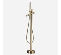 Freestanding Bath Taps, 2 Function Water Outlet G1/2 Connection Hot and Cold Floor Standing High Flow Bath Taps Floor Mount Bath Tap, Brushed Gold