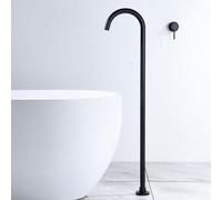 Freestanding Bath Taps Black Single Handle Hot and Cold Concealed Bath Mixer Tap Brass