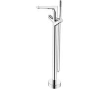 Freestanding Bath Taps Floor Mounted Constant Temperature 360° Rotation Bathtub Mixer Tap with Handheld Showers,Chrome Plated