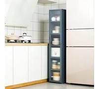 Freestanding Kitchen Storage Cabinet Pantry Cupboard with Doors Versatile Sideboard Shelf Rack for Spices Pots & PansIdeal for Kitchen Living Room & Dining RoomStylish Grey Finish