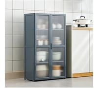 Freestanding Kitchen Storage Cabinet Pantry Cupboard with Doors Versatile Sideboard Shelf Rack for Spices Pots and PansIdeal for Kitchen Living Room Dining RoomGrey