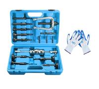 FreeTec 17pcs Kit Extracteur Roulement Interieur, 8mm-58mm Arrache Roulement Interieur, Outil d'Extraction de Roulement de Trou Borgne avec Marteau Coulissant pour Voiture Moto, Bleu