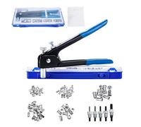 FreeTec 86pcs Pince à Insert Fileté, M3 M4 M5 M6 M8 Pince a Sertir Ecrou, Pince Écrou a Riveter et 5 Mandrins, Outil a Insert Fileté Ecrou a Sertir en Alu pour Métal Tuyau Voiture Meuble Réparation
