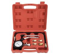 FreeTec Coffret de compressiomètre Set de compresseur Testeur de compression pour Moteur Essence 0-300 PSI / 0-20 Bar Rouge