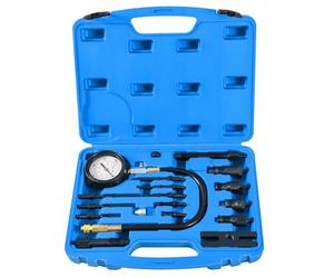 FreeTec Compressiometre Diesel, 1000 PSI 70 Bar Testeur Compression Moteur Diesel, Kit Test de Compression Moteur avec Adaptateur Bougie de Préchauffage pour TDI CDI Voiture Camion Tracteur (Bleu)