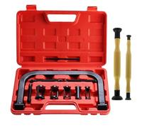 FreeTec Kit de Leve Soupape,12 Pièces Compresseur Ressort Soupape avec Solide C Pince et Rodoir de Soupape, 16-30mm Compresseur de Ressort de Soupape Demonte Soupape pour Auto Moto Voiture