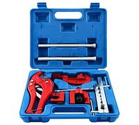 FreeTec Kit d'évasement pour conduite de frein Outil de climatisation, Découpeur de tuyau PVC 3-42mm Coupe tube cuivre, Courbeur de tube à ressort 6-12mm Coupe tube cuivre pour réparation de conduites