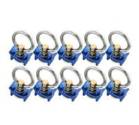 FreeTec - Lot de 10 courroies de chargement en acier inoxydable bleues pour rails d'arrimage