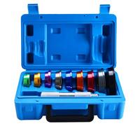 FreeTec Lot de 10 outils d'insertion de roulement - Kit de presse à roulement avec 9 adaptateurs et poignée de pilote, outil de montage de roulement et bague Simmerring Race Driver dans un coffret