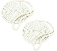 FreeTec Lot de 2 cordes d'amarrage en nylon pour bateau - Avec œillet - Diamètre : 12 mm - Longueur : 4,5 m - Blanc