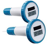 FreeTec Lot de 2 thermomètres solaires pour bassin et piscine - Affichage LCD - IPX7