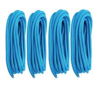 FreeTec Lot de 4 cordes d'amarrage en nylon pour bateau - Avec œillet - Diamètre : 12 mm - Longueur : 6 m - Bleu