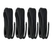 FreeTec Lot de 4 cordes d'amarrage en nylon pour bateau - Avec œillet - Diamètre : 16 mm - Longueur : 7,6 m - Noir