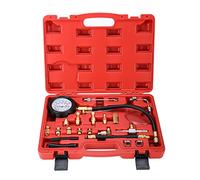 FreeTec Manometre Pression Essence, 140 psi 10 Bar Testeur Pression Carburant, Kit de Jauge Pression Essence Moteur Test Pression d'Injection de Carburant avec Adaptateur pour Voiture