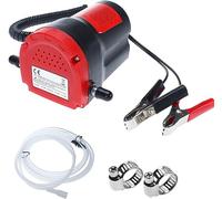 FreeTec Pompe d'aspiration d'huile 12V 60W Pompe diesel Pompe à huile Pompe à carburant pour vidange huile moteur mazout (Rouge)