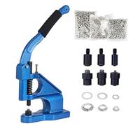 FreeTec Presse à Oeillets Presse Manuelle à Crémaillère 3 Oeillet(#0#2#4) Rivets Machine à œillets Pince Poinçonneuse Machine Main Outil Bannière Drapeau Presse Pack de 1500