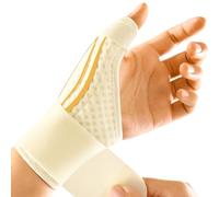 FREETOO Stable et Libre Orthèse de Pouce pour Main Droite pour Fracture, Luxation, Entorse pour Homme, Femme, Attelle Poignet avec Pouce pour Tendinite, Arthrite, Rhizarthrose, Canal Carpien (Beige L)