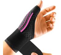 FREETOO Stable et Libre Orthèse de Pouce pour Main Gauche pour Tendinite, Arthrose, Rhizarthrose, Pouce à Ressaut, Maintien Pouce pour Canal Carpien, Tendinite de la Jeune Femme, Entorse (Rose/Noir S)