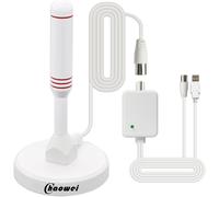 Freeview High Gain Portable Indoor TV Antenna with External Signal Amplifier,120 Miles (120 Miles) Amplified High Definition Antenna with 2M Coaxial Cable