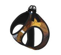 Freeway Highway Road In The Desert Print Harnais réfléchissant réglable pour chats, chiens et petits animaux de compagnie, gilet de marche en maille douce et respirante avec laisse anti-fuite