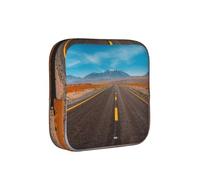 Freeway Highway Road in The Desert Print Sac de rangement pour serviettes hygiéniques, support portable pour serviettes, pochette menstruelle pour adolescentes, sac hygiénique réutilisable