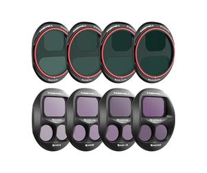 Freewell Lot de 8 filtres ND et ND/PL pour DJI Mavic 4 Pro - Ensemble Complet ND4 à ND64 avec polariseurs pour contrôler la lumière d'une journée entière, réduire l'éblouissement et la Prise de Vue