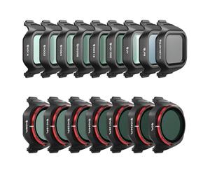 Freewell Mega Lot de 16 filtres pour DJI Mini 5 Pro avec UV, ND, ND/PL, LPR, Brume Lumineuse, ND1000, CPL 10 arrêts, réduction de Brume, Ensemble de filtres cinématographiques pour Photographie