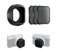 Freewell Pare-soleil pour Fuji XF 23 mm - Magnetic PL, UV et Black Glow Mist 1/4 filtres avec protection en verre trempé (noir)