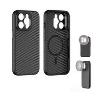 FREEWELL Pro Filmmaker Case pour iPhone 14 Pro - Monture de Filtre magnétique et Fente pour Objectif 17mm Noir
