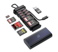 Freewell USB 3.2 Pro Reader CFexpress A/B SD & Micro SD 10 Gbit/s | Lecteur polyvalent avec support intégré pour photographes et vidéastes professionnels.