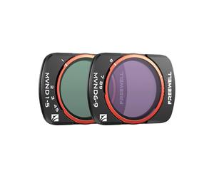 Freewell VND Filters Lot de 2 filtres ND Variables (édition Brume) 1-5 arrêts, 6-9 arrêts pour Osmo Pocket 4/3/Xtra Muse - Ajustez l'exposition en Temps réel