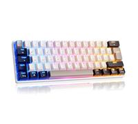 FREEWOLF Magic-Refiner Clavier de jeu filaire 60 % avec disposition allemande QWERTZ, interrupteur magnétique, 8 K, ultra précision 0,04 mm RT, touches bilingues, RVB (blanc)