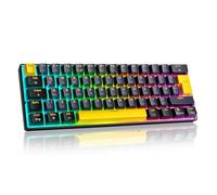 FREEWOLF Magic-Refiner Clavier de jeu filaire à 60 % avec disposition allemande, QWERTZ, interrupteur magnétique, 8 K, ultra précision 0,04 mm RT, touches bilingues, RVB (étoile noire)
