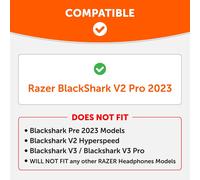 Freeze Blackshark V2 Pro 2023-Coussinets d'oreille en Gel rafraîchissant par Wicked Cushions Uniquement (ne Convient Pas à l'ancien Blackshark V2 Pro)Geo Grey