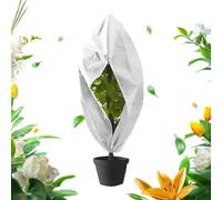 Freeze Protection Plant Cover - Garden Windproof Shield with Adjustable Drawstring Zipper for Outdoor Use | Breathable Frost Fabric, Greenhouse Raised Bed Sleeve, Tree Bush Rose Crop Citrus Fig Defens