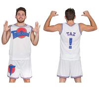 Freeze Space Jam Tune Squad Logo TAZ #! White Basketball Jersey