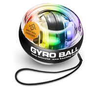 FREEZE2TRIM Vital - Balle d'exercice gyroscopique pour poignet et avant-bras avec rotor en zinc - Entraînement de la force - Balle de poignet vitale pour la main - Multicolore avec lumières LED