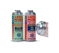 FreezeEco kit de remplacement R134a + réfrigérant A/C 3-en-1 avec huile et mastic d'étanchéité