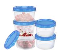 Freezer Food Storage Containers - Freezer Safe Food Storage Containers, Stackable F́ood-Grade Leak-Proof 5 Piece, Small Meal Prep Çontainers - For Soup Fruits Snacks Juice Refrigerator Kitchen
