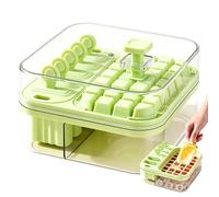 Freezer Ice Tray Mold - Cocktail Whiskey Juice Chilling Drinks Use | Silicone Portable Cube Maker, Press Button Easy Release System, Stackable Bar Kitchen Camping Picnic Beverage Chiller