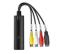 Frefgikty Adaptateur USB 2.0 Easy Cap Video TV DVD DVR Capture Adaptateur plus facile USB Prise en charge de l'appareil de capture vidéo Win10