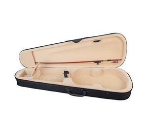 Frefgikty Étui rigide professionnel pour violon 3/4 de forme triangulaire Jaune à l'intérieur des pièces