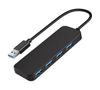 Frefgikty Hub USB 3.0 à 4 ports pour ordinateur portable, clé USB, disque dur, console, imprimante, appareil photo, clavier