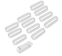 Frefgikty Lot de 12 moules à tartelettes ovales en acier inoxydable pour aux fruits, aux fruits, à