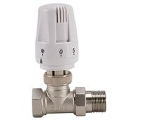 Frefgikty Vanne de radiateur thermostatique en laiton de 1,9 cm type droit DN20 Valve de contrôle automatique de la température Chauffage au sol