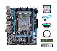 Frefgikty X79 Carte mère V389 + E5 2609 CPU+DDR3 RECC 4 Go de RAM+ventilateur RVB+câble SATA+déflecteur + support NVME LGA2011 pour