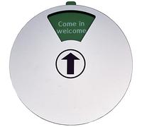 FREI - BESETZT Panneau gris 15 cm - Come in welcome-Back soon-Out of office-In a meeting-Do not disturb-Please knock (gris)