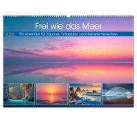 Frei wie das Meer (Wandkalender 2026 DIN A2 quer), CALVENDO Monatskalender: Der Kalende fängt das ein, was wir am Meer so lieben. Ruhe, Weite und ... inspirierende Sprüche, die ans Herz gehen.