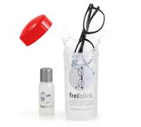 Freiblick Kit de bain de lunettes - Bain secouant pour un nettoyage en profondeur des lunettes (rouge, petit)