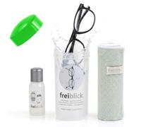 Freiblick Kit de bain de lunettes - Bain secouant pour un nettoyage en profondeur des lunettes (vert, grand)